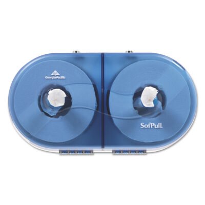 SofPull Twin High-Capacity Center-Pull Dispenser, 20.13 x 7 x 10.75, Splash Blue