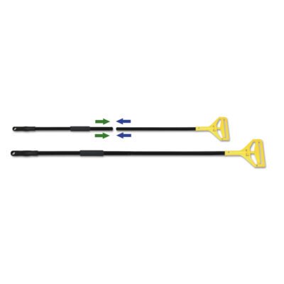 Two-Piece Metal Handle with Plastic Quick Change Head, 62″ Handle, Black/Yellow