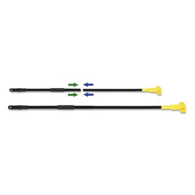 Two-Piece Metal Handle with Plastic Jaw Head, 1.5″ dia x 59″, Black/Yellow