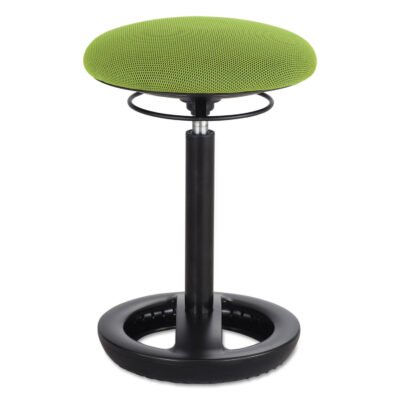 Twixt Desk Height Ergonomic Stool, Supports Up to 250 lb, 22.5″ High Green Seat, Black Base, Ships in 1-3 Business Days