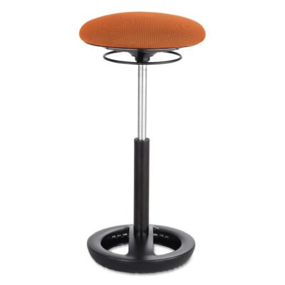 Twixt Extended-Height Ergonomic Chair, Supports 250 lb, 22″ to 32″ High Orange Seat, Black Base, Ships in 1-3 Business Days