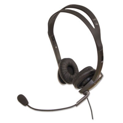 ZuM3500 Binaural Over The Head USB Headset, Black