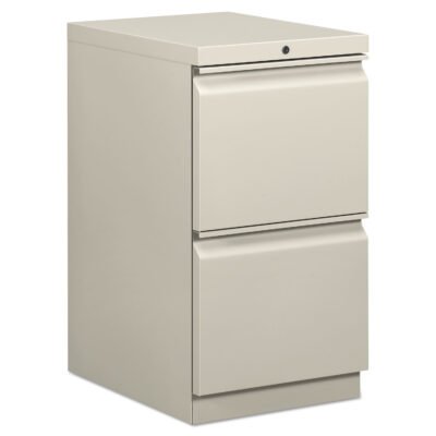 Mobile Pedestals, Left or Right, 2 Legal/Letter-Size File Drawers, Light Gray, 15″ x 20″ x 28″