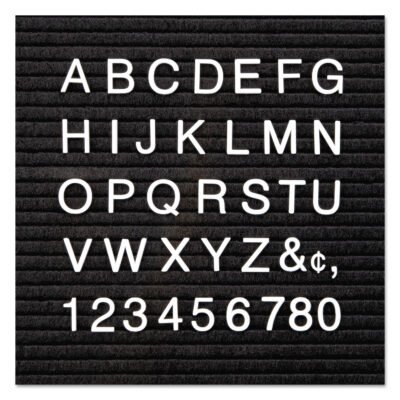 Character Sets, Pin, White, 1″h, 300/Set