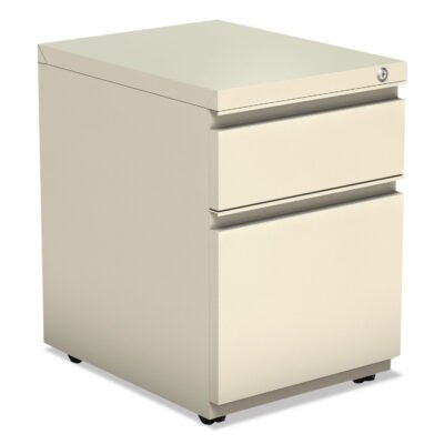 File Pedestal with Full-Length Pull, Left or Right, 2-Drawers: Box/File, Legal/Letter, Putty, 14.96″ x 19.29″ x 21.65″