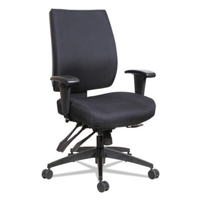 Alera Wrigley Series High Performance Mid-Back Multifunction Task Chair, Supports 275 lb, 17.91″ to 21.88″ Seat Height, Black
