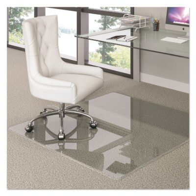Premium Glass All Day Use Chair Mat – All Floor Types, 36 x 46, Rectangular, Clear