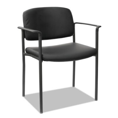 Alera Sorrento Series Ultra-Cushioned Stacking Guest Chair, 25.59″ x 24.01″ x 33.85″, Black, 2/Carton