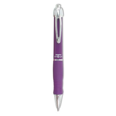 GR8 Gel Pen, Retractable, Medium 0.7 mm, Violet Ink, Violet/Silver Barrel, 12/Pack