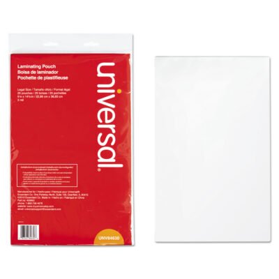 Laminating Pouches, 3 mil, 9″ x 14.5″, Gloss Clear, 25/Pack