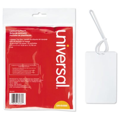 Laminating Pouches, 5 mil, 2.5″ x 4.25″, Gloss Clear, 25/Pack