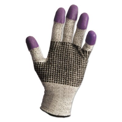 G60 Purple Nitrile Gloves, 230 mm Length, Medium/Size 8, Black/White, 12 Pairs/Carton