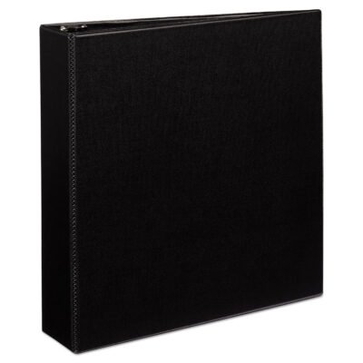Durable Non-View Binder with DuraHinge and Slant Rings, 3 Rings, 2″ Capacity, 11 x 8.5, Black