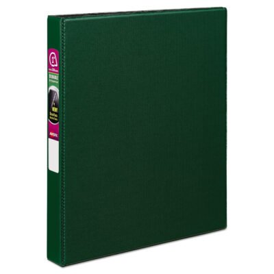 Durable Non-View Binder with DuraHinge and Slant Rings, 3 Rings, 1″ Capacity, 11 x 8.5, Green