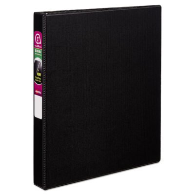 Durable Non-View Binder with DuraHinge and Slant Rings, 3 Rings, 1″ Capacity, 11 x 8.5, Black