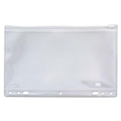 Zip-All Ring Binder Pocket, 6 x 9.5, Clear