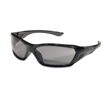 ForceFlex Safety Glasses, Black Frame, Gray Lens