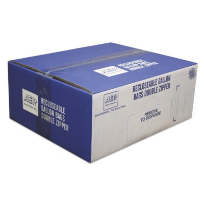 Resealable Clear Plastic Storage Bags, 1 gal, 1.75 mil, 10.5″ x 11″, Clear, 250/Box