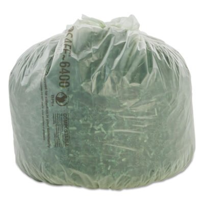 EcoSafe-6400 Bags, 13 gal, 0.85 mil, 24″ x 30″, Green, 45/Box