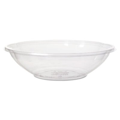 Salad Bowls, 48 oz, 9.5″ Diameter x 2.5″h, Clear, Plastic, 300/Carton