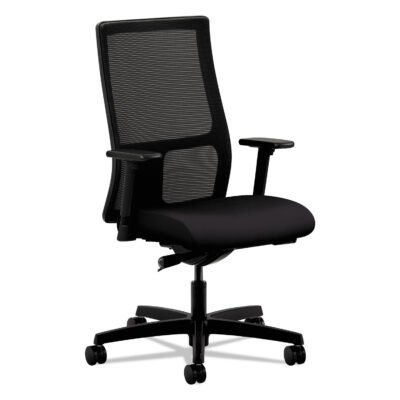 Ignition Series Mesh Mid-Back Work Chair, Supports Up to 300 lb, 17.5″ to 22″ Seat Height, Black