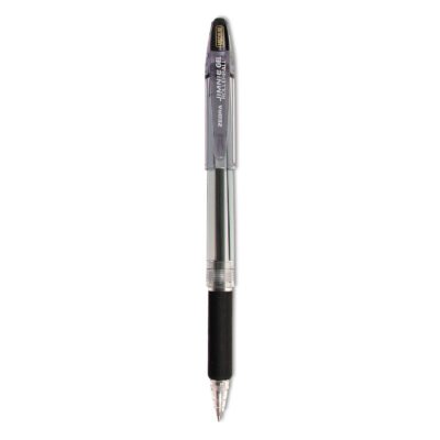 Jimnie Gel Pen, Stick, Medium 0.7 mm, Black Ink, Smoke Barrel, 12/Pack