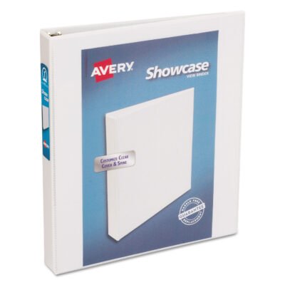 Showcase Economy View Binder with Round Rings, 3 Rings, 1″ Capacity, 11 x 8.5, White