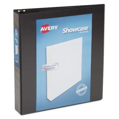 Showcase Economy View Binder with Round Rings, 3 Rings, 1.5″ Capacity, 11 x 8.5, Black