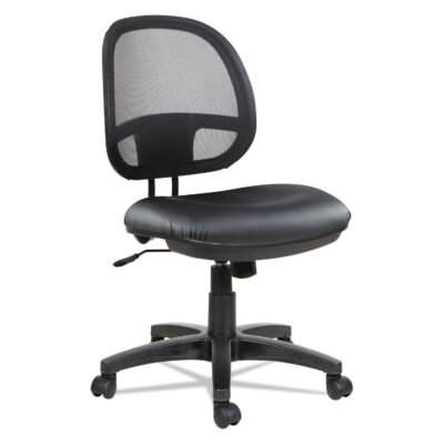 Alera Interval Series Swivel/Tilt Mesh Chair, Supports Up to 275 lb, 18.3″ to 23.42″ Seat Height, Black
