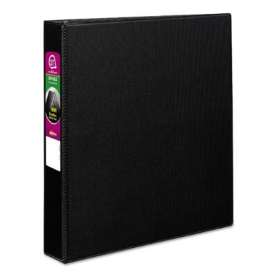 Durable Non-View Binder with DuraHinge and Slant Rings, 3 Rings, 1.5″ Capacity, 11 x 8.5, Black
