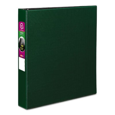 Durable Non-View Binder with DuraHinge and Slant Rings, 3 Rings, 1.5″ Capacity, 11 x 8.5, Green