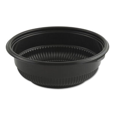 MicroRaves Incredi-Bowl Base, 16 oz, 5.75″ Diameter x 2.02″h, Black, Plastic, 250/Carton