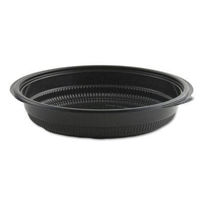 MicroRaves Incredi-Bowl Base, 24 oz, 8.5″ Diameter x 1.51″h, Black, Plastic, 150/Carton