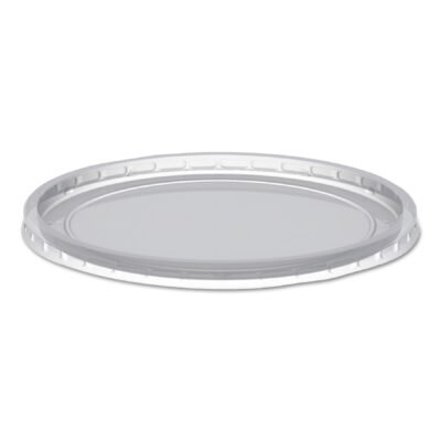 MicroLite Deli Tub Lid, Inside-Cap Fit, Fits 8-32 oz Containers, 4.56″ Diameter x 0.26″h, Clear, Plastic, 500/Carton