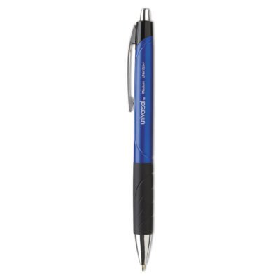 Comfort Grip Ballpoint Pen, Retractable, Medium 1 mm, Blue Ink, Blue Barrel, Dozen