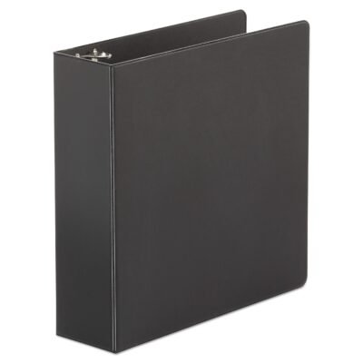 Economy Non-View Round Ring Binder, 3 Rings, 3″ Capacity, 11 x 8.5, Black