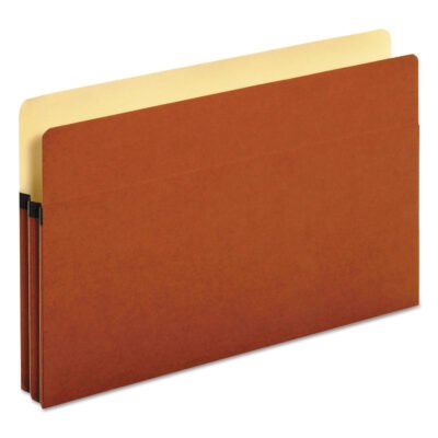 Standard Expanding File Pockets, 1.75″ Expansion, Legal Size, Red Fiber, 25/Box