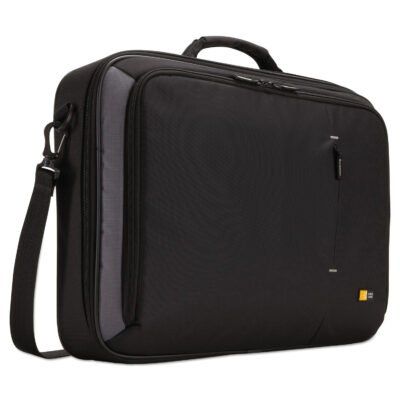 Track Clamshell Case, Fits Devices Up to 18″, Dobby Nylon, 19.3 x 3.9 x 14.2, Black