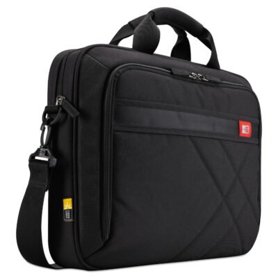 Diamond Laptop Briefcase,  Fits Devices Up to 17″, Nylon, 17.3 x 3.2 x 12.5, Black
