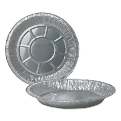 Aluminum Pie Pans, Deep, 32 oz, 10″ Diameter x 1.38″h, 500/Carton