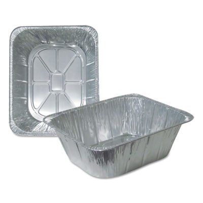 Aluminum Steam Table Pans, Half-Size Extra Deep—195 oz., 4.19″ Deep, 10.31 x 12.69, 100/Carton