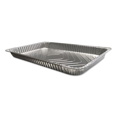 Aluminum Steam Table Pans, Full-Size Shallow—175 oz., 1.69″ Deep,12.81 x 20.75, 50/Carton