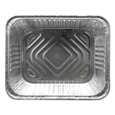 Aluminum Steam Table Pans, Half-Size Deep—120 oz., 2.56″ Deep, 10.38 x 12.75, 100/Carton