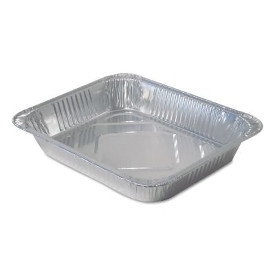 Aluminum Steam Table Pans, Half-Size Medium—104 oz., 2.19″ Deep, 10.38 x 12.75, 100/Carton