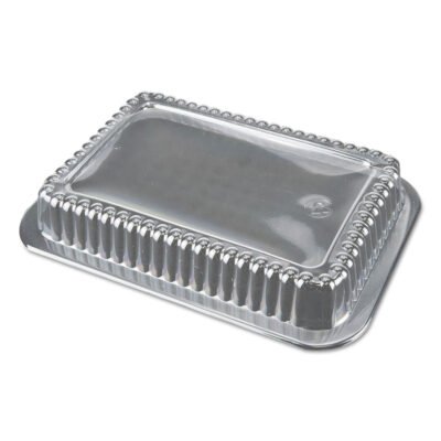 Dome Lids for 1.5 lb Oblong Containers, 6.56 x 4.63 x 2, Clear, Plastic, 500/Carton