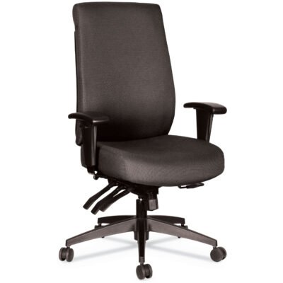 Alera Wrigley Series 24/7 High Performance High-Back Multifunction Task Chair, Supports 300 lb, 17.24″ to 20.55″ Seat, Black