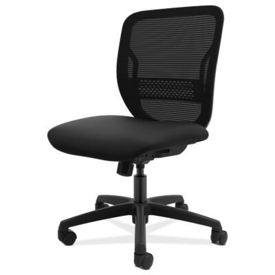 Gateway Mid-Back Task Chair, Supports Up to 250 lb, 17″ to 22″ Seat Height, Black