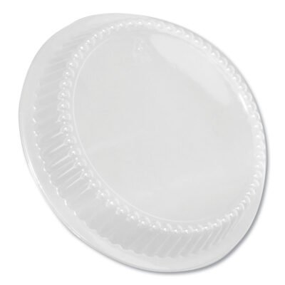 Dome Lids for 8″ Round Containers, 8″ Diameter x 1.56″h, Clear, Plastic, 500/Carton