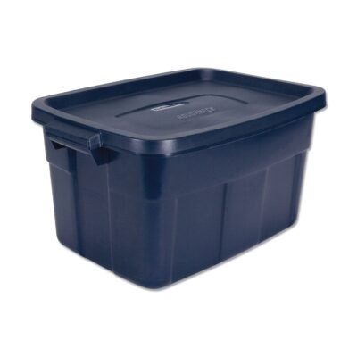 Roughneck Storage Box, 14 gal, 15.88″ x 23.88″ x 12.25″, Dark Indigo Metallic