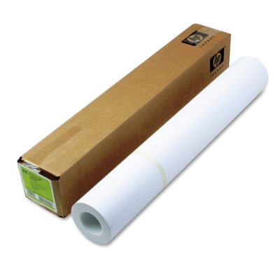 DesignJet Inkjet Large Format Paper, 6.6 mil, 24″ x 100 ft, Coated White